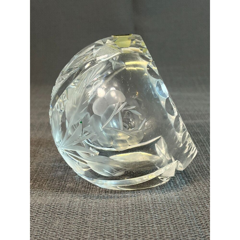 Vintage Violetta Hand Cut Lead Crystal Ashtray